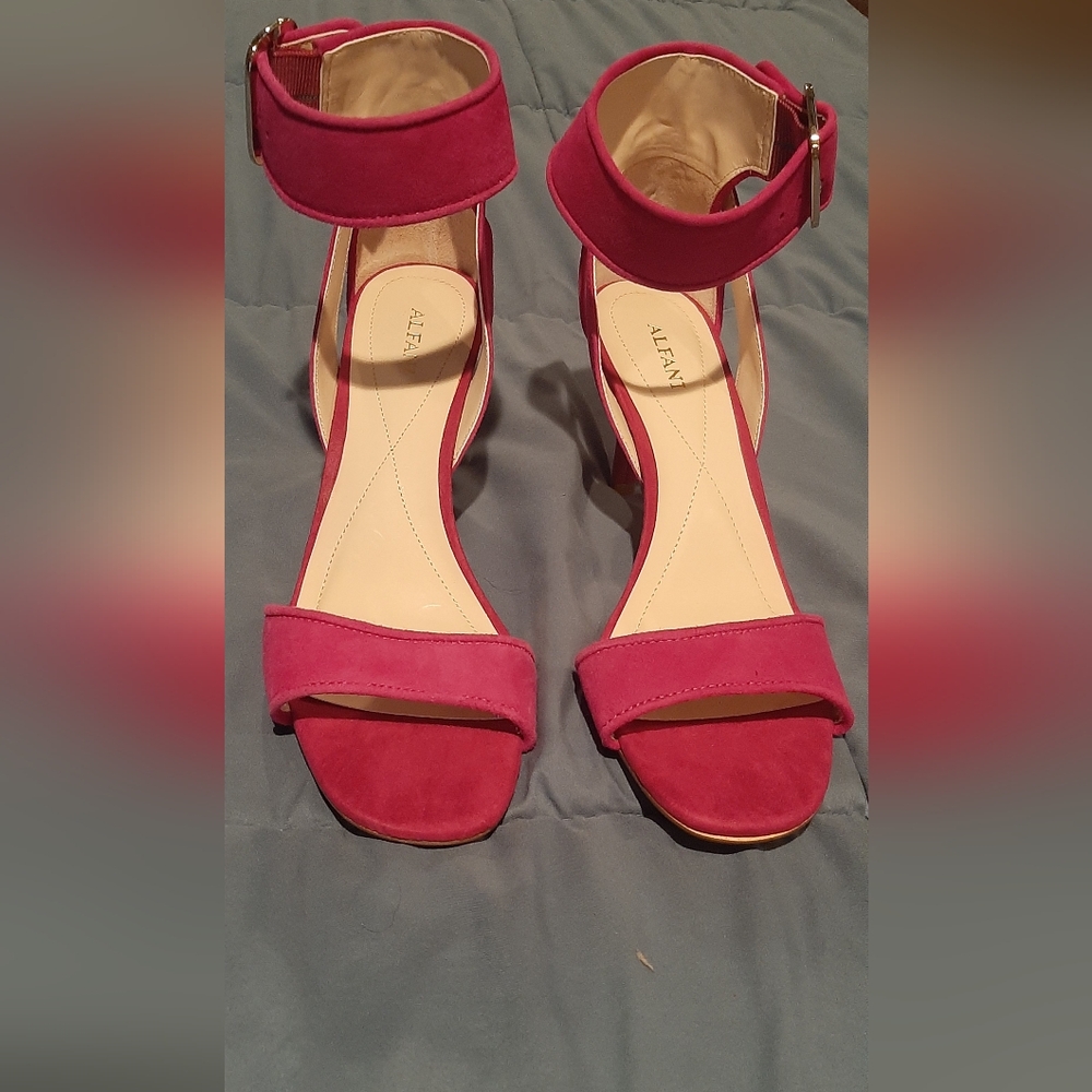 Alfani Women's Fuchsia Ankle Strap Heels